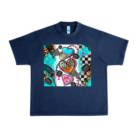 Navy race heart Urban Heavy Tee - AdoDesignShop