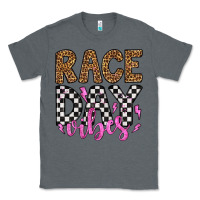Charcoal Heather race day vibes Classic Tee - Artiststas