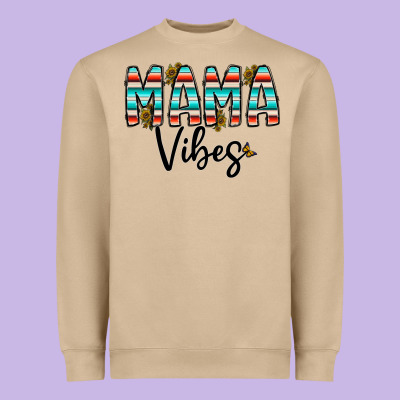 Mama Vibes Heavyweight Sweatshirt Designed By Cowhidedigitalart