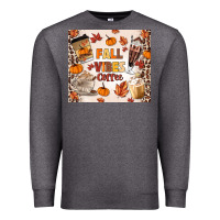 Charcoal Heather fall vibes coffee Premium Sweatshirt - MaliasSmallBusiness
