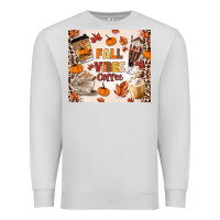 Dove Grey fall vibes coffee Premium Sweatshirt - MaliasSmallBusiness