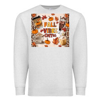 Oatmeal Heather fall vibes coffee Premium Sweatshirt - MaliasSmallBusiness