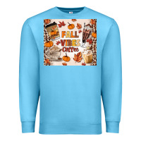 Ocean Blue fall vibes coffee Premium Sweatshirt - MaliasSmallBusiness