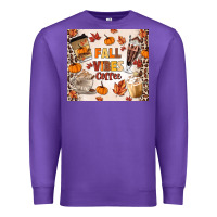 Purple fall vibes coffee Premium Sweatshirt - MaliasSmallBusiness