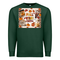Sports Green fall vibes coffee Premium Sweatshirt - MaliasSmallBusiness