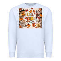 White fall vibes coffee Premium Sweatshirt - MaliasSmallBusiness