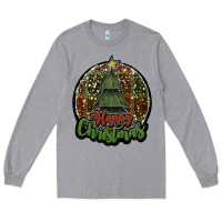 Heather Grey happy christmas black Long Sleeve Tee - JahusDesignShop