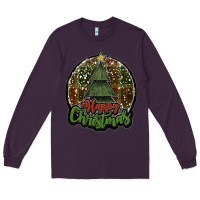 Plum happy christmas black Long Sleeve Tee - JahusDesignShop