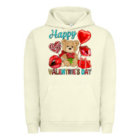 Pigment Pistachio happy valentines day Valentine's Day Urban Hoodie - HowdyJamesFarm