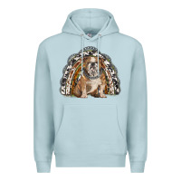 Blue Mist english bulldog rainbow Premium Hoodie - BarkalooDesign