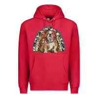 Cardinal english bulldog rainbow Premium Hoodie - BarkalooDesign