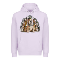 Lilac english bulldog rainbow Premium Hoodie - BarkalooDesign