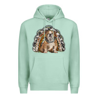 Seafoam english bulldog rainbow Premium Hoodie - BarkalooDesign