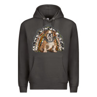 Smoke english bulldog rainbow Premium Hoodie - BarkalooDesign