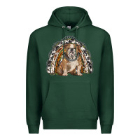 Sports Green english bulldog rainbow Premium Hoodie - BarkalooDesign