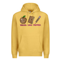 Antique Gold teach love inspire leopard Premium Hoodie - AdoDesignShop
