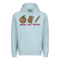 Blue Mist teach love inspire leopard Premium Hoodie - AdoDesignShop