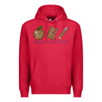 Cardinal teach love inspire leopard Premium Hoodie - AdoDesignShop