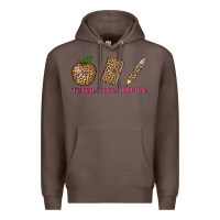 Coffee teach love inspire leopard Premium Hoodie - AdoDesignShop