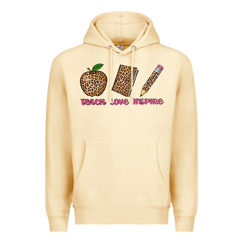 Teach Love Inspire Leopard Premium Hoodie by AdoDesignShop | Teevron