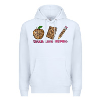 White teach love inspire leopard Premium Hoodie - AdoDesignShop