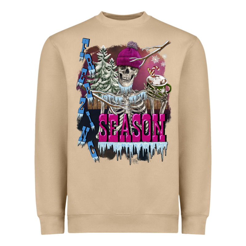 Freezing Season Skeleton Heavyweight Sweatshirt by FaDigitalArtStudio | Teevron