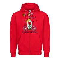 Red delulu queen coming through Zipper Hoodie - MaliasSmallBusiness