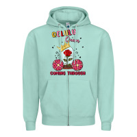 Seafoam delulu queen coming through Zipper Hoodie - MaliasSmallBusiness