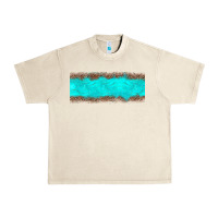 Sandshell turquoise leopard Urban Heavy Tee - JahusDesignShop