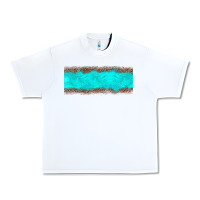 White turquoise leopard Urban Heavy Tee - JahusDesignShop