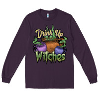 Plum Drink up witches white Long Sleeve Tee - JahusDesignShop