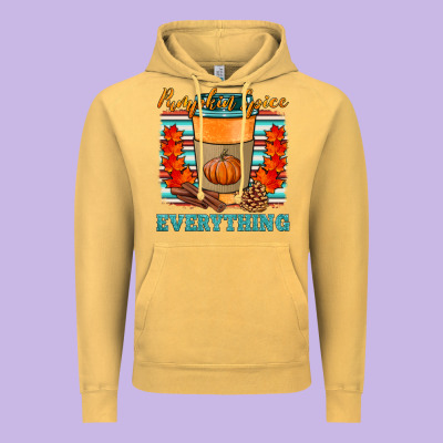 Pumpkin Spice Everything Vintage Hoodie Designed By Hra Design Shop