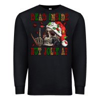 Black Dead inside but jolly af Premium Sweatshirt - NancyCooperArtShop