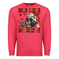 Cardinal Dead inside but jolly af Premium Sweatshirt - NancyCooperArtShop