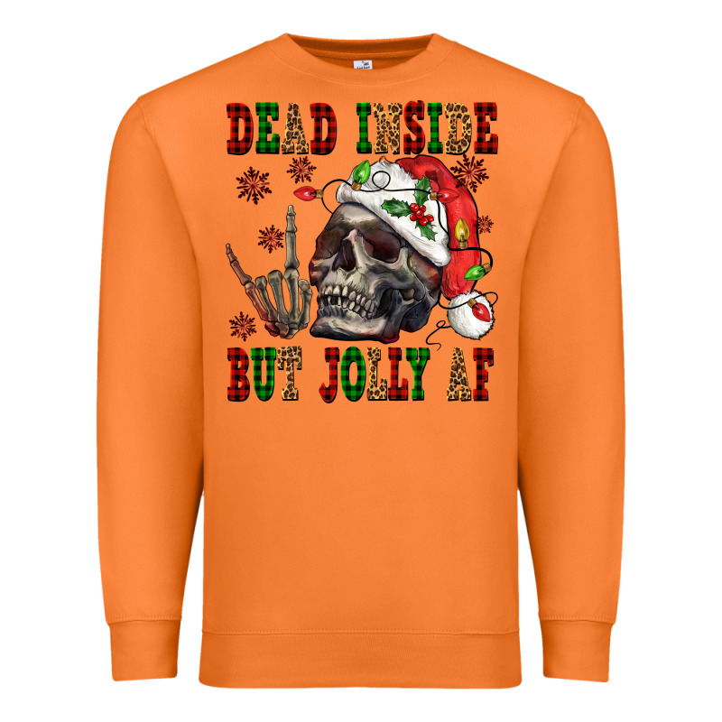 Dead Inside But Jolly Af Premium Sweatshirt by NancyCooperArtShop | Teevron