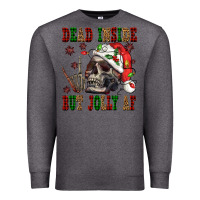 Charcoal Heather Dead inside but jolly af Premium Sweatshirt - NancyCooperArtShop
