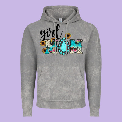 Girl Mom Vintage Hoodie Designed By Jahusdesignshop