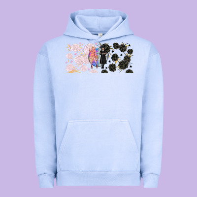 Gothic Girl And Colorful Girl Best Friends With Urban Hoodie Designed By Tumblerdesignbyshophia