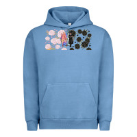 Pigment Pebble Blue gothic girl and colorful girl best friends with Urban Hoodie - TumblerDesignByShophia