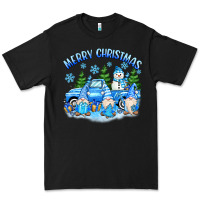 Black merry christmas snowman gnomes truck Premium Tee - MaliasSmallBusiness