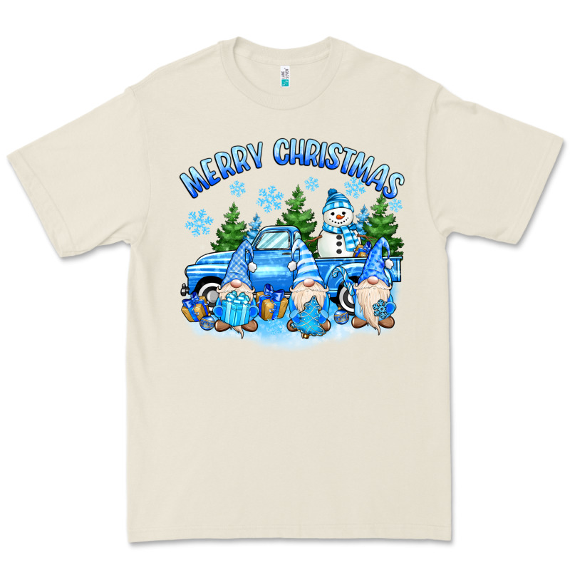 Merry Christmas Snowman Gnomes Truck Premium Tee by MaliasSmallBusiness | Teevron