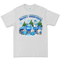 Dove Grey merry christmas snowman gnomes truck Premium Tee - MaliasSmallBusiness
