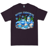 Plum merry christmas snowman gnomes truck Premium Tee - MaliasSmallBusiness