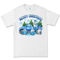 White merry christmas snowman gnomes truck Premium Tee - MaliasSmallBusiness