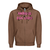 Chestnut anxious dog lady Zipper Hoodie - MaliasSmallBusiness