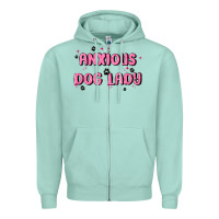 Seafoam anxious dog lady Zipper Hoodie - MaliasSmallBusiness