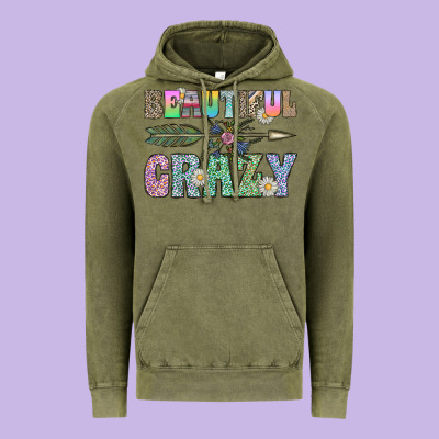 Beautiful Crazy Vintage Hoodie Designed By Cowhidedigitalart