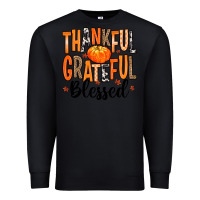 Black Thankful Grateful Blessed Premium Sweatshirt - MaliasSmallBusiness
