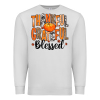 Dove Grey Thankful Grateful Blessed Premium Sweatshirt - MaliasSmallBusiness