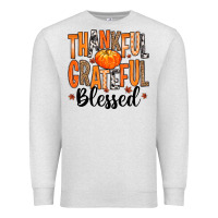 Oatmeal Heather Thankful Grateful Blessed Premium Sweatshirt - MaliasSmallBusiness